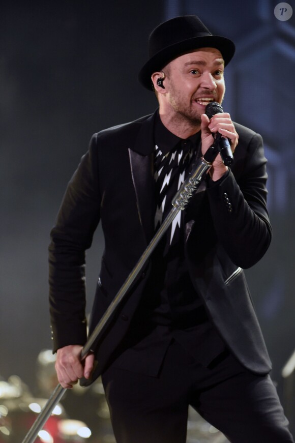 Justin Timberlake en concert lors de la 13ème édition du festival de musique de Mawazine à Rabat, le 30 mai 2014. 