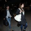 Justin Timberlake et sa femme Jessica Biel arrivent à l'aéroport LAX de Los Angeles. Le 27 mars 2014.