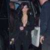 Kim Kardashian, ultrasexy en noir, se rend dans un restaurant Serafina à New York, le 16 juin 2014.