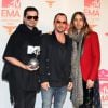 Tomo Milicevic, Shannon Leto et Jared Leto du groupe Thirty Seconds To Mars aux  MTV Europe Music Awards 2013 à Amsterdam, le 10 novembre..