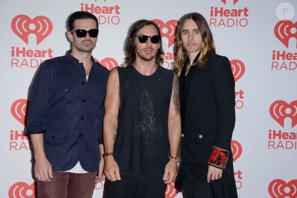 Tomo Milicevic, Shannon Leto et Jared Leto du groupe Thirty Seconds To Mars au iHeartRadio Music Festival à Las Vegas, le 21 septembre 2013.
