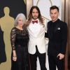 Constance Leto et ses fils Shannon Leto et Jared Leto - 86ème cérémonie des Oscars à Hollywood, le 2 mars 2014.