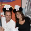 Jean-Philippe Doux et sa femme Solène Chavanne assistent en avant-première à l'inauguration de la nouvelle attraction Ratatouille, à Disneyland Paris, à Marne-la-Vallée, le 21 juin 2014.