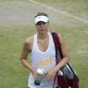 Maria Sharapova lors de son entraînement avant son entrée en lice dans le tournoi de tennis de Wimbledon le 23 juin 2014