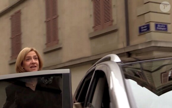 Premières photos de l'infante Cristina d'Espagne depuis l'abdication de Juan Carlos, à Genève, le 4 juin 2014.