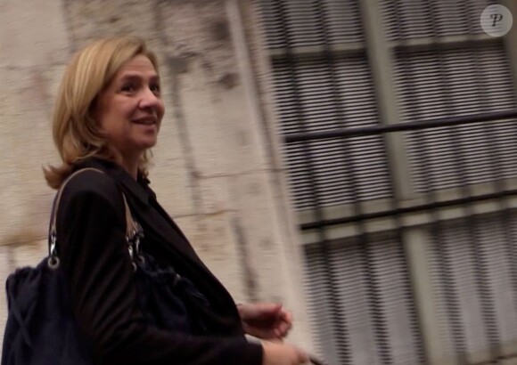 Premières photos de l'infante Cristina d'Espagne depuis l'abdication de Juan Carlos, à Genève, le 4 juin 2014.