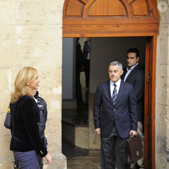 L'infante Cristina d'Espagne au tribunal dans le cadre du scandale Noos à Palma de Majorque en Espagne le 8 février 2014. 