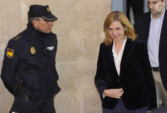 L'infante Cristina d'Espagne au tribunal dans le cadre du scandale Noos à Palma de Majorque en Espagne le 8 février 2014. 