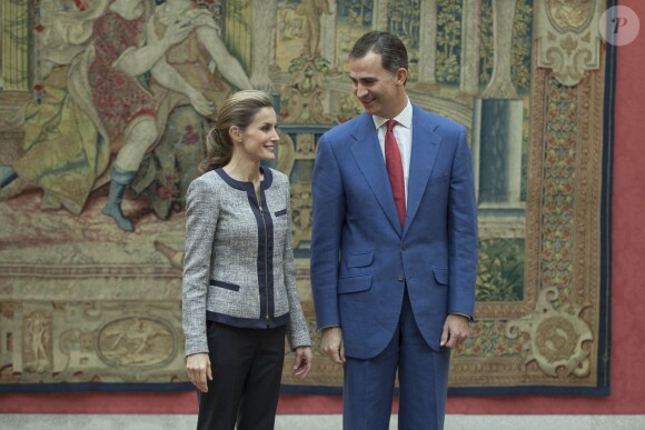 Le roi Felipe Vi et la reine Letizia au palais à Madrid, le 24 juin 2014. 