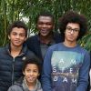 Marcel Desailly et ses enfants à Roland-Garros à Paris, le 28 mai 2014. 