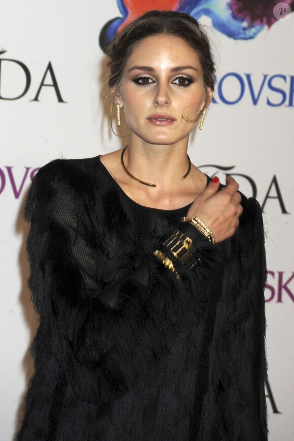 Olivia Palermo arrivant à la soirée des CFDA Fashion Awards 2014 à New York, le 2 juin 2014.