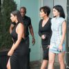 Kim Kardashian, Kris et Kylie Jenner quittent le Gansevoort. New York, le 26 juin 2014.