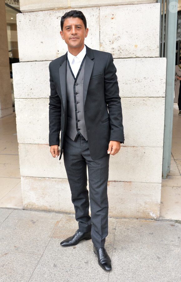 Saïd Taghmaoui à l'Espace Vendôme pour le défilé homme Cerruti printemps-été 2015. Paris, le 27 juin 2014.
