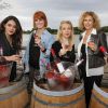 Sofia Essaidi, Fauve Hautot, Nathalie Dessay, Corinne Touzet prennent la pose pour les vins Bordeaux Rosés durant La Fête Du Vin 2014 à Bordeaux, le 28 juin 2014.