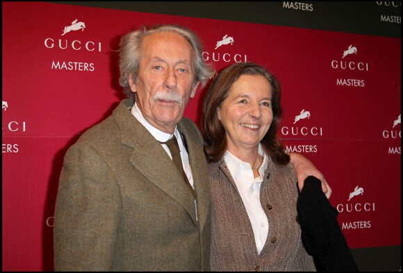 Jean Rochefort et sa femme Françoise aux Gucci Masters Jumping International à Villepinte le 5 décembre 2010
