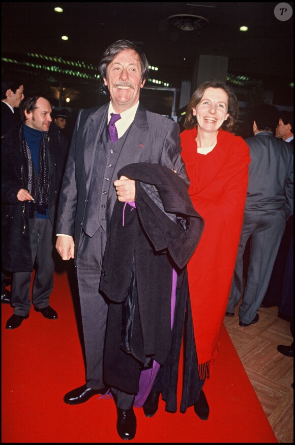 Jean Rochefort et sa femme Françoise lors des César 1992