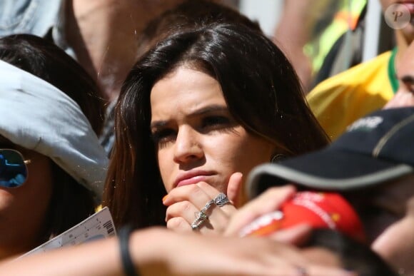 Bruna Marquezine, petite amie de Neymar, assiste au match Brésil contre Chili à Belo Horizonte city, le 28 juin 2014