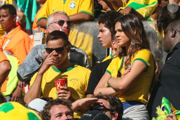 Bruna Marquezine, petite amie de Neymar, assiste au match Brésil contre Chili à Belo Horizonte city, le 28 juin 2014