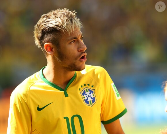 Neymar lors du match Brésil - Chili le 28 juin 2014 à Belo Horizonte