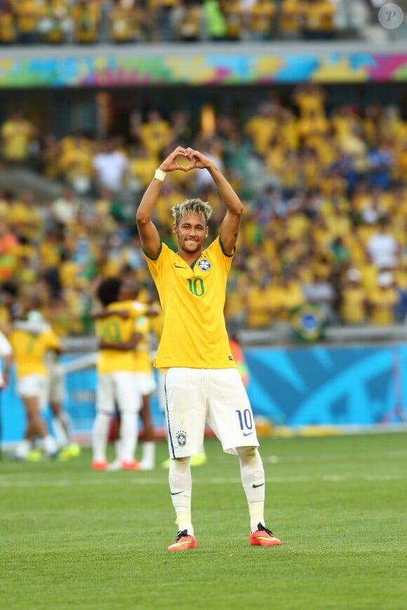 Neymar lors du match Brésil - Chili le 28 juin 2014 à Belo Horizonte