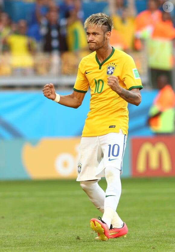 Neymar lors du match Brésil - Chili le 28 juin 2014 à Belo Horizonte