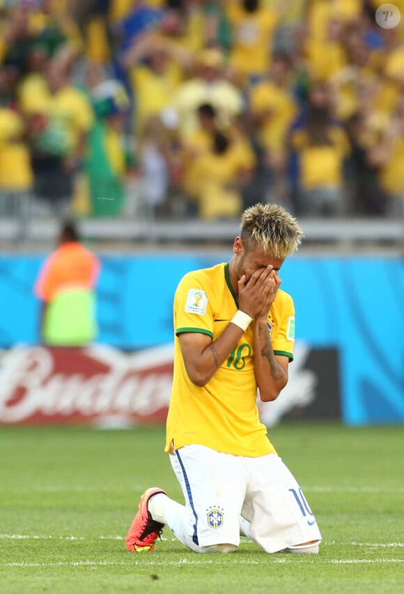Neymar lors du match Brésil - Chili le 28 juin 2014 à Belo Horizonte