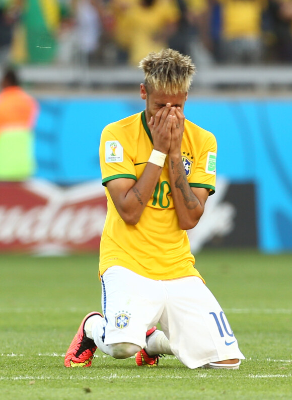 Neymar lors du match Brésil - Chili le 28 juin 2014 à Belo Horizonte