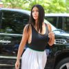 Kim et Kourtney Kardashian ont déjeuné au 75 Main, à Southampton. Le 30 juin 2014.