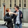 Jessica Chastain et James McAvoy sur le tournage du film ''The Disappearance of Eleanor Rigby'' à New York le 23 août 2012