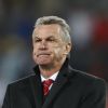 Ottmar Hitzfeld lors de la Coupe du monde après le match Suisse - Honduras au Free State Stadium de Bloemfontein le 25 juin 2010 en Afrique du Sud