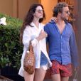 Lana Del Rey avec le beau Francesco Carrozzini à Portofino, le 1er juillet 2014