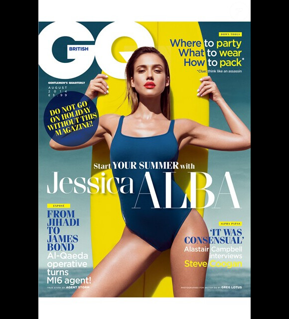 Couverture de GQ édition britannique avec Jessica Alba