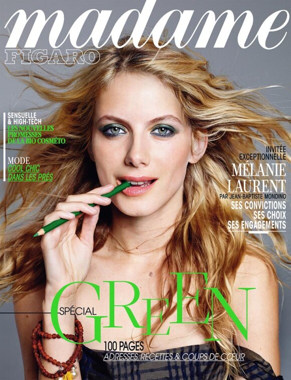 Mélanie Laurent en couverture du magazine Madame Figaro du 5 juillet 2014