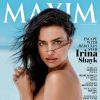 Irina Shayk, topless en couverture du numéro de juillet-août 2014 de Maxim.