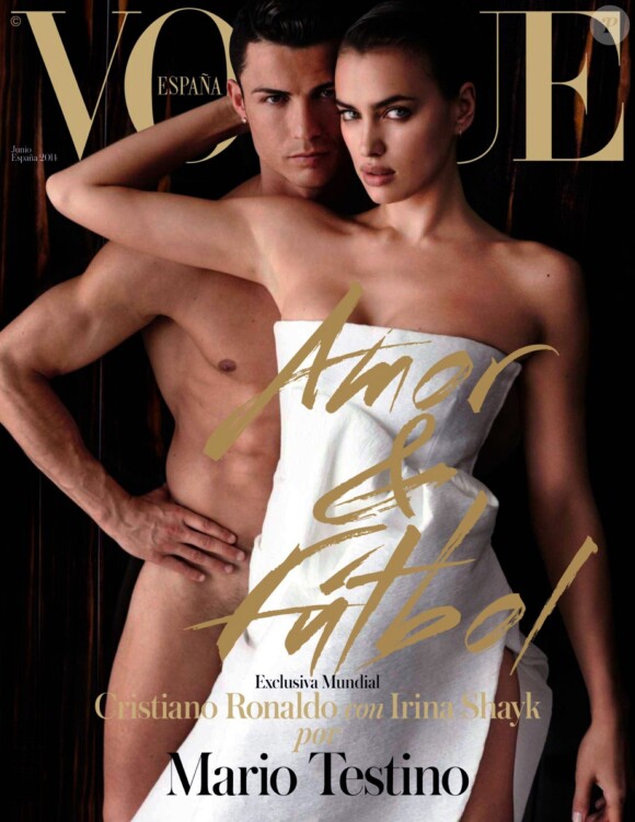 Cristiano Ronaldo et Irina Shayk en couverture du Vogue espagnol de juin 2014.