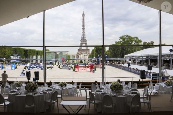 Illustration - Paris Eiffel Jumping, présenté par Gucci, au Champ de Mars à Paris. Le 4 juillet 2014