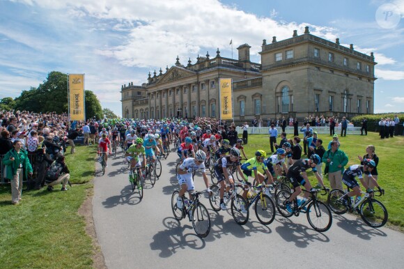 The peloton, including Chris Froome and Mark Cavendish (right) depart from Harwood House on stage one of the Tour De France near Leeds, Yorkshire, UK on Saturday July 5, 2014. Photo by Tim Ireland/PA Wire/ABACAPRESS.COM05/07/2014 - Leeds