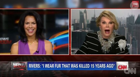 Joan Rivers dans un échange tendu avec Fredricka Whitfield, sur CNN, le 5 juillet 2014.