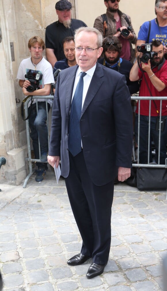 Renaud Donnedieu de Vabres arrive au musée Rodin pour assister au défilé haute couture Christian Dior automne-hiver 2014-15. Paris, le 7 juillet 2014.