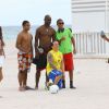 Mario Balotelli et sa petite amie Fanny Neguesha en vacances à Miami le 5 Juillet 2014