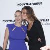 Kate Winslet et Daria Werbowy lors de la soirée "Nouvelle Vague by Lancôme" au Palais Brogniart à Paris, le 9 juillet 2014.