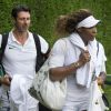 Serena Williams à Aorangi Park lors d'un entraînement sous les ordres de son coach Patrick Mouratoglou au All England Lawn Tennis and Croquet Club de Londres, le 21 juin 2014 avant Wimbledon