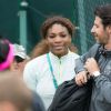 Serena Williams avec Patrick Mouratoglouto au All England Lawn Tennis and Croquet Club de Londres, le 24 juin 2013