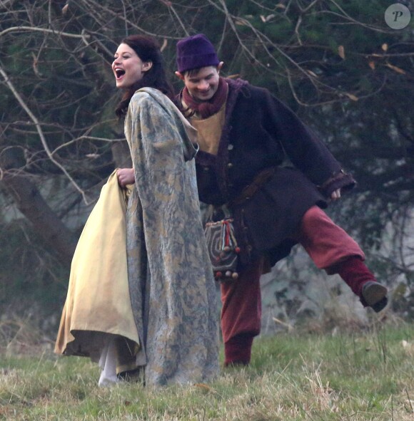 Exclusif - Emilie de Ravin - Tournage de la série "Once upon a time" à Vancouver. Le 25 novembre 2013 