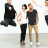 Chris Marques, Marie-Claude Pietragalla, M. Pokora et Jean-Marc Généreux lors d'une séance photo pour "Danse avec les stars 5".