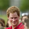 Le prince Harry jouait le 12 juillet 2014 la Hackett Rundle Cup de polo dans le Wiltshire.