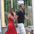  Rafael van der Vaart et sa petite amie Sabia Engizek &agrave; Saint-Tropez, le 16 juillet 2014. 
