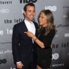 Justin Theroux et sa fiancée Jennifer Aniston lors d'une première The Leftovers à New York le 23 juin 2014.
