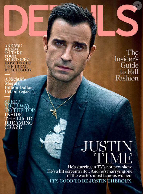 Couverture du magazine Details, avec Justin Theroux.