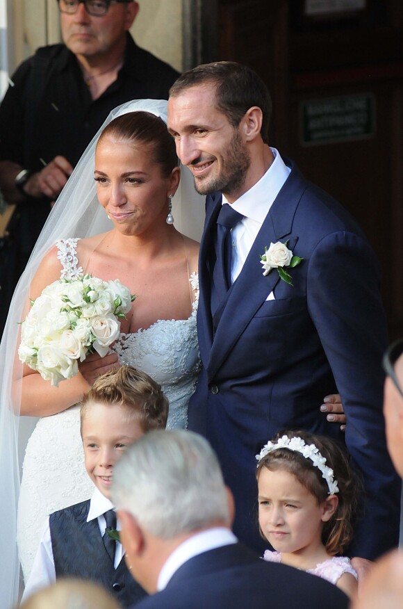 Mariage du footballeur Giorgio Chiellini et Carolina Bonistalli à Livourne en Italie le 19 juillet 2014